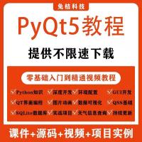 PyQt5教程pythonGUI开发QT5编程全套视频源码实战项目界面编程